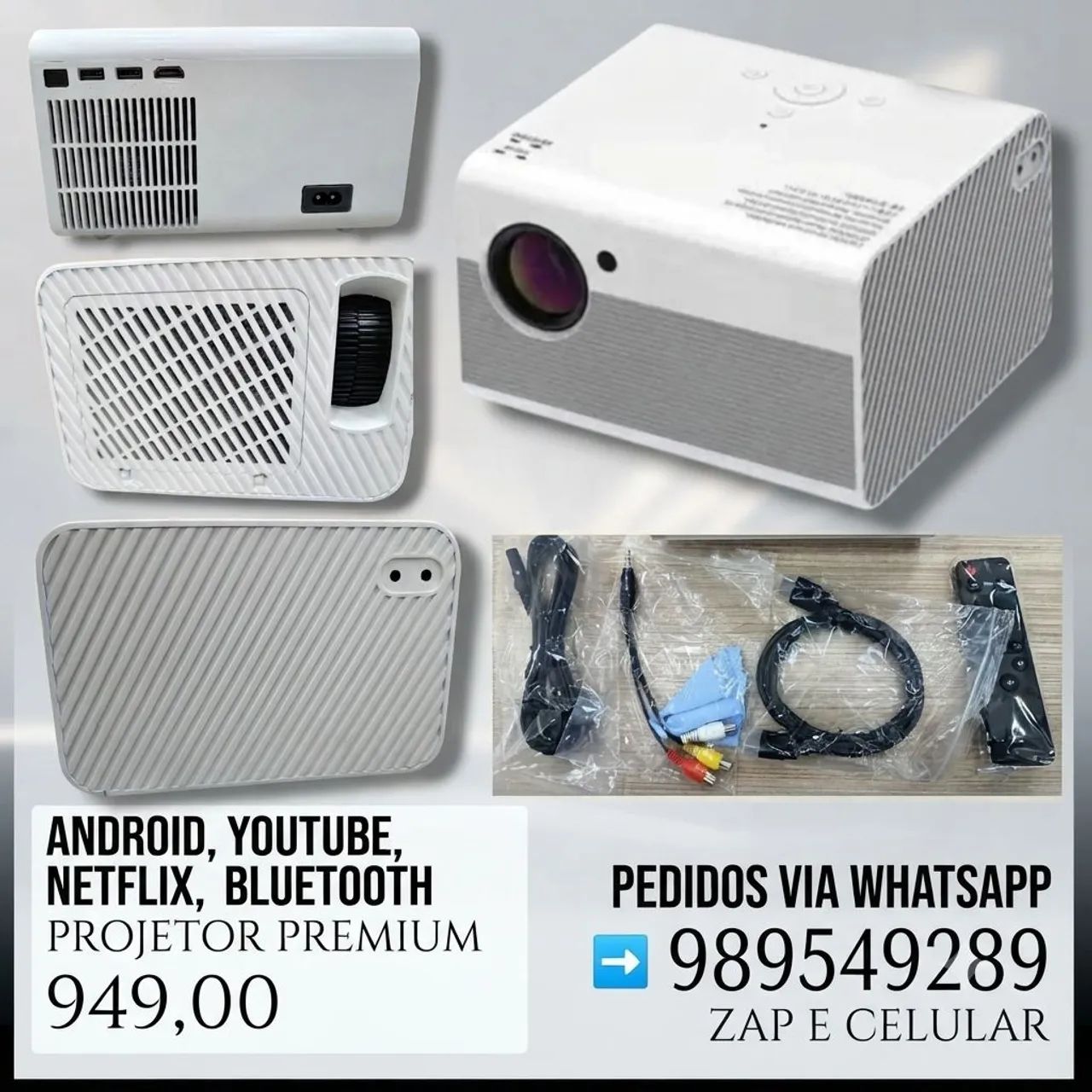 PROJETOR FULL HD ANDROID 