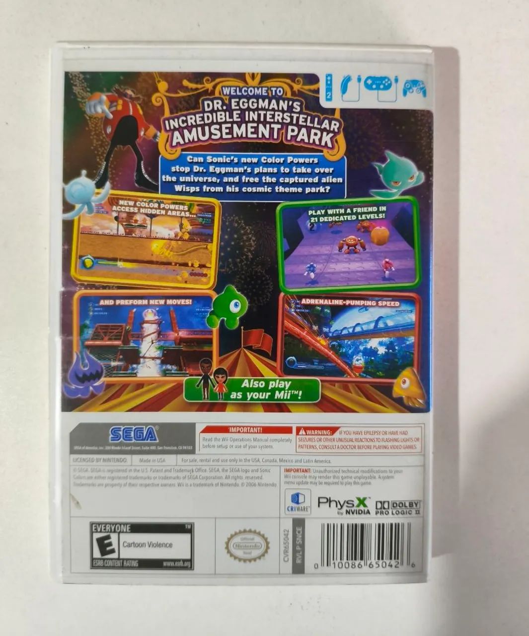 Jogo Sonic Colors original Nintendo Wii  - Foto 4