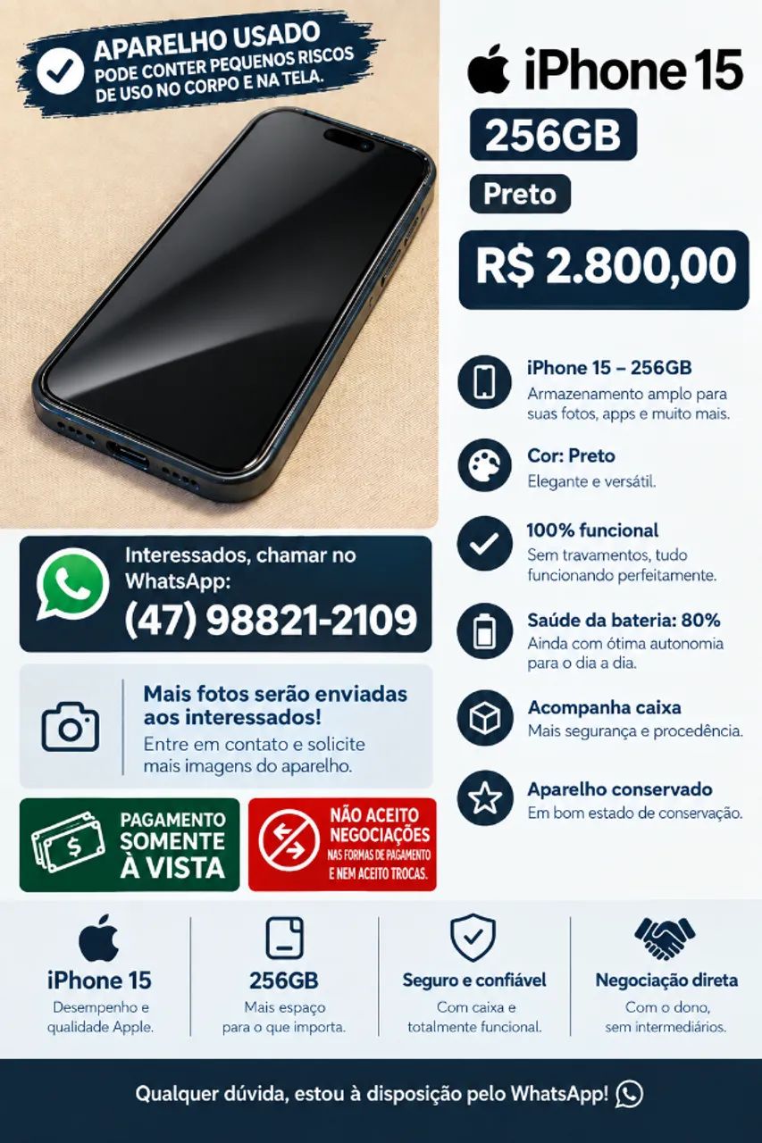 Vendo IPHONE 15