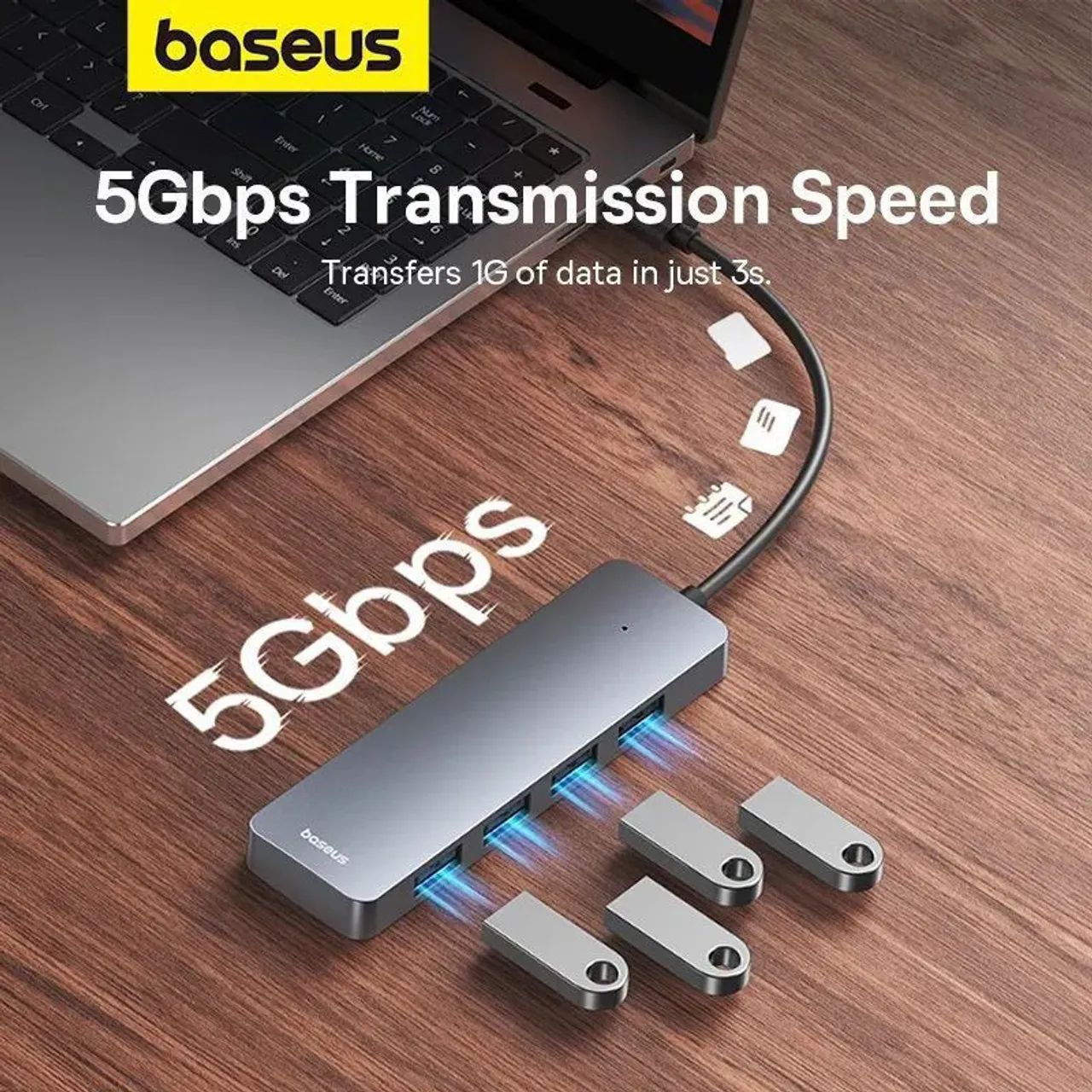 Hub USB Baseus Premium (Original e Lacrado) - Foto 2