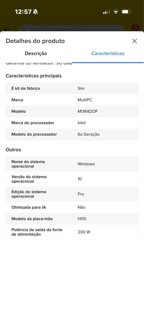 Pc Computador Intel 13 8GB DDR4 240 SSD 6° Geração Win10 Pro - Foto 5