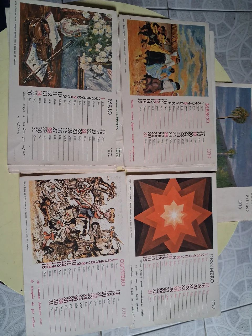 Calendário Artístico 1972 - Foto 2