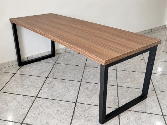 MEGA PROMOÇÃO - MESA INDUSTRIAL AMADEIRADA