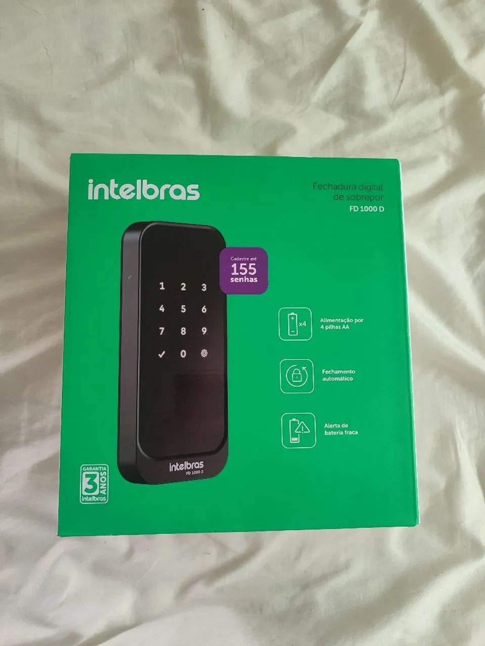 Fechadura Digital Intelbras FD1000 D Lacrado - Foto 3