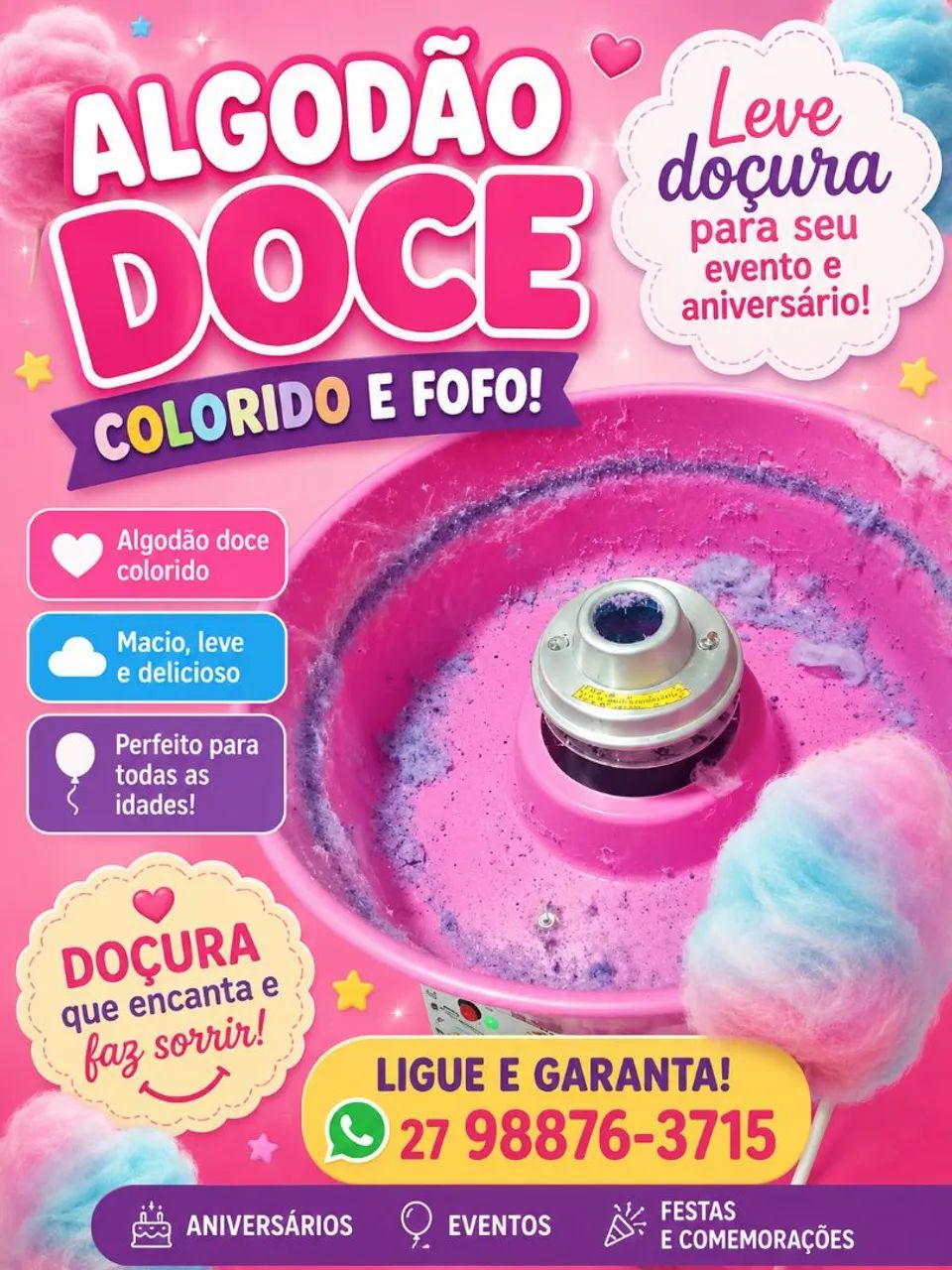 Aluguel de pula pula, algodão doce, pipoca e piscina de bolinha  - Foto 3