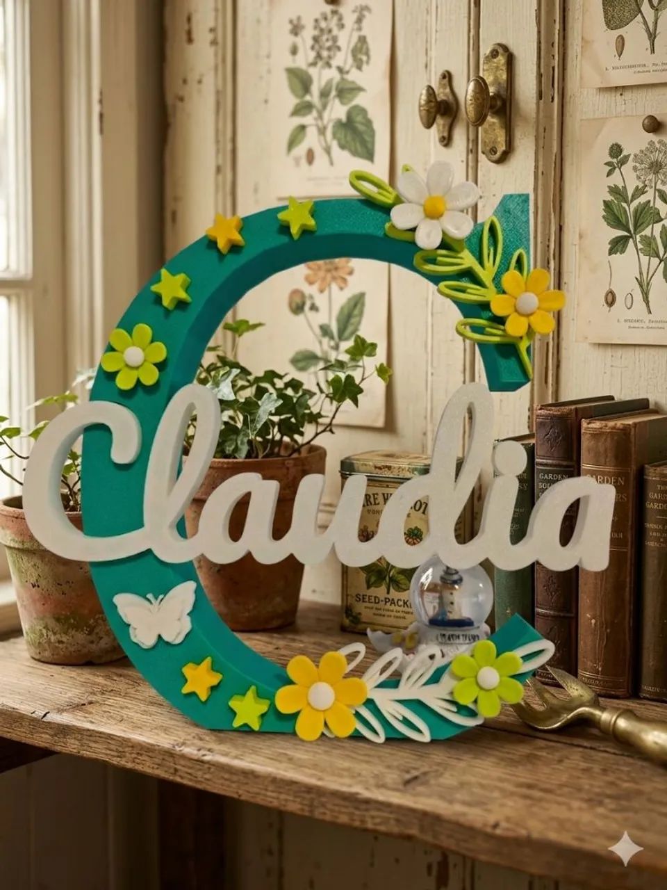 Placa Decorativa e Maternidade com Letra e Nome Personalizada - Foto 3
