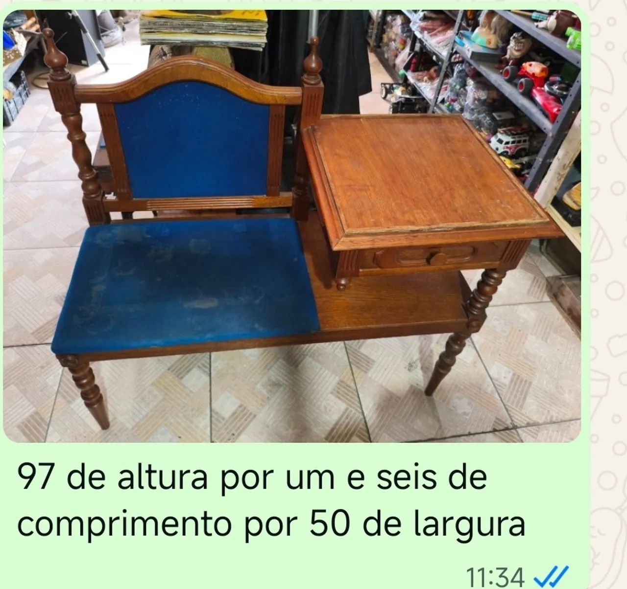 Linda mesinha de telefone antiga em ótimo estado ? - Foto 2