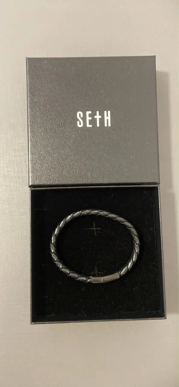 Pulseira de couro legítimo seth - Foto 2