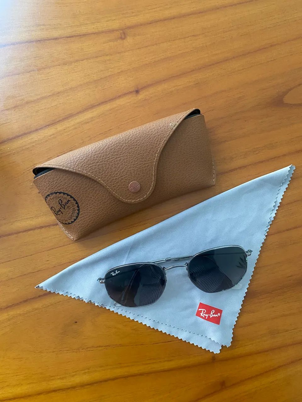 Óculos de Sol Ray-Ban Hexagonal Masculino - Foto 2