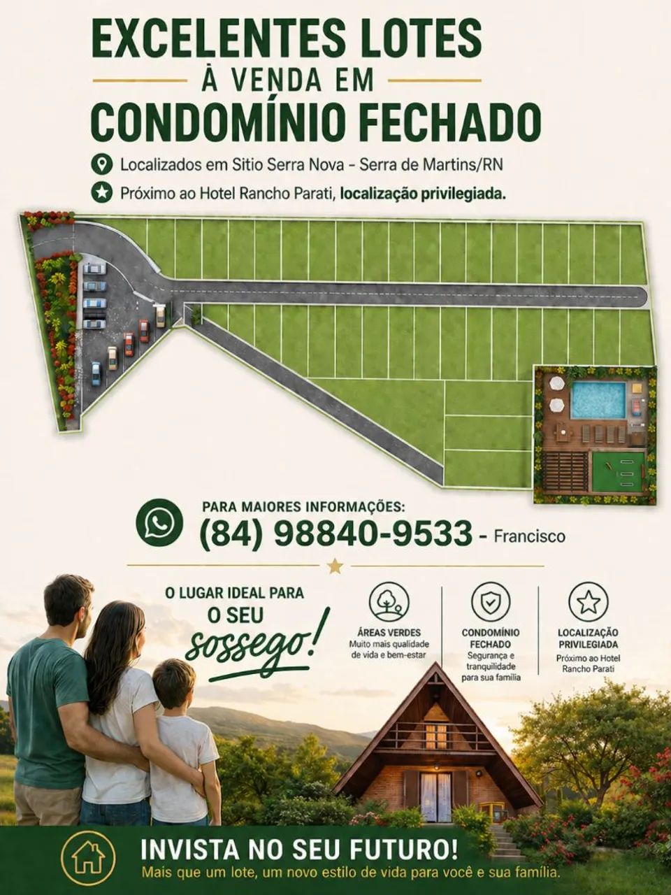 Vendo excelentes lotes condomínio fechado