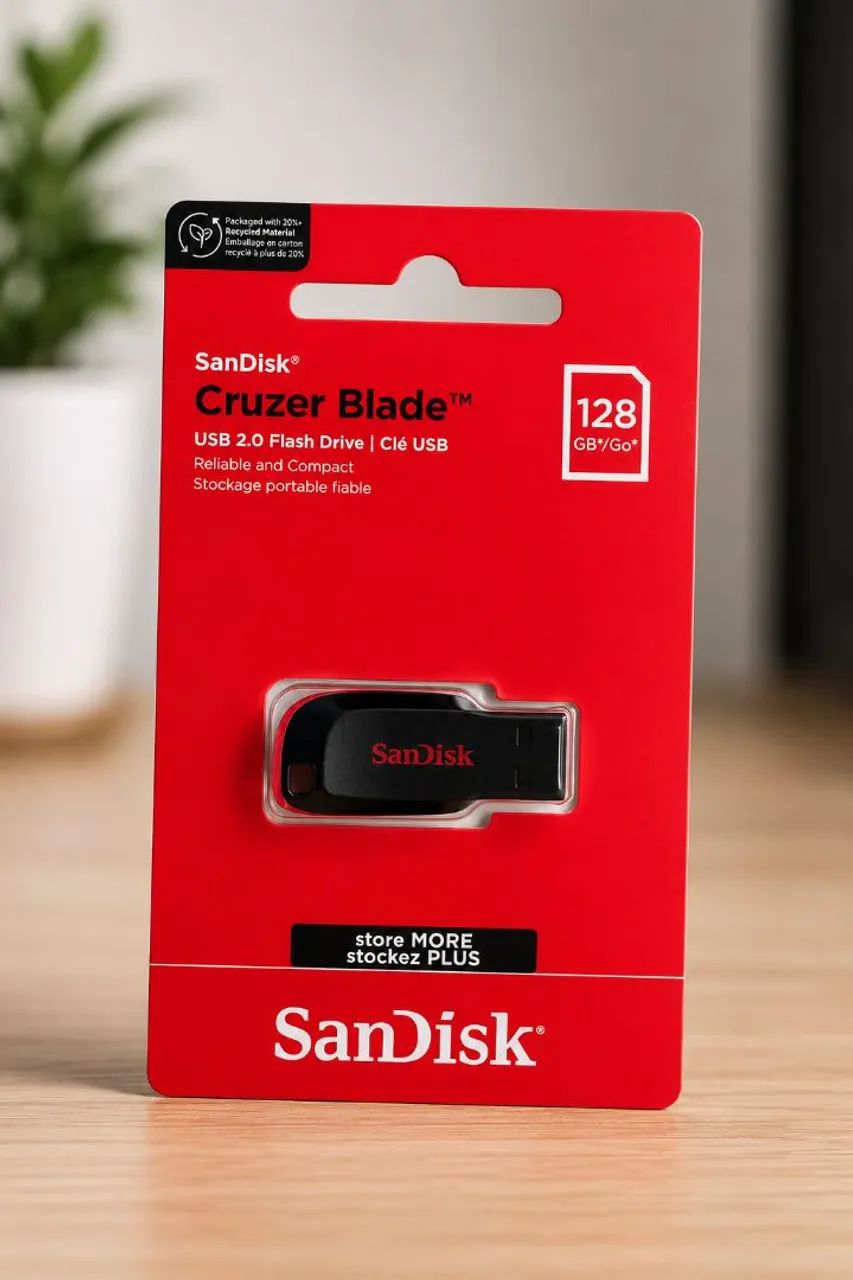 Pen Drive 128GB SanDisk Cruzer Blade 2.0