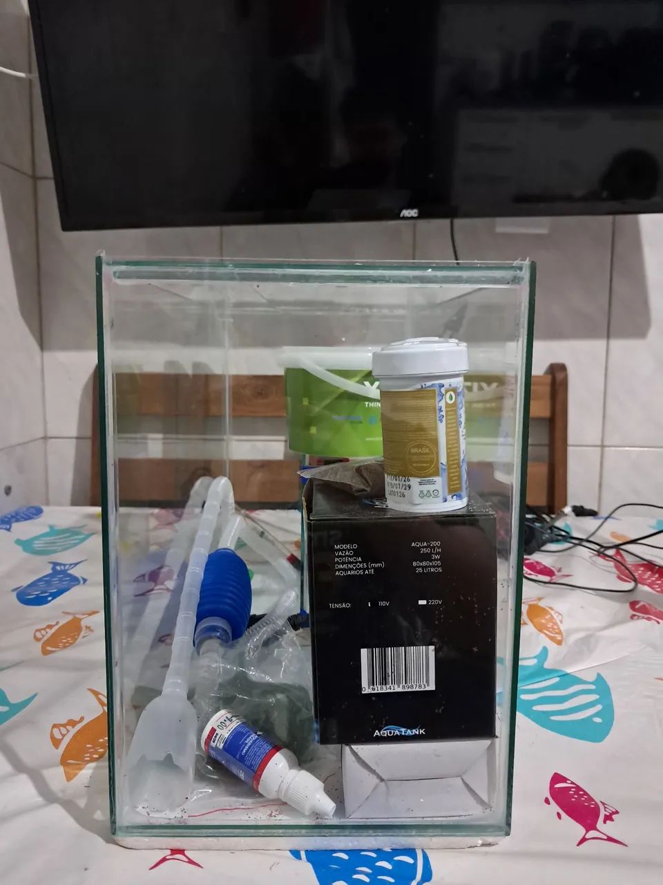 Aquário Completo - filtro, aquecedor, termômetro etc. - Foto 2