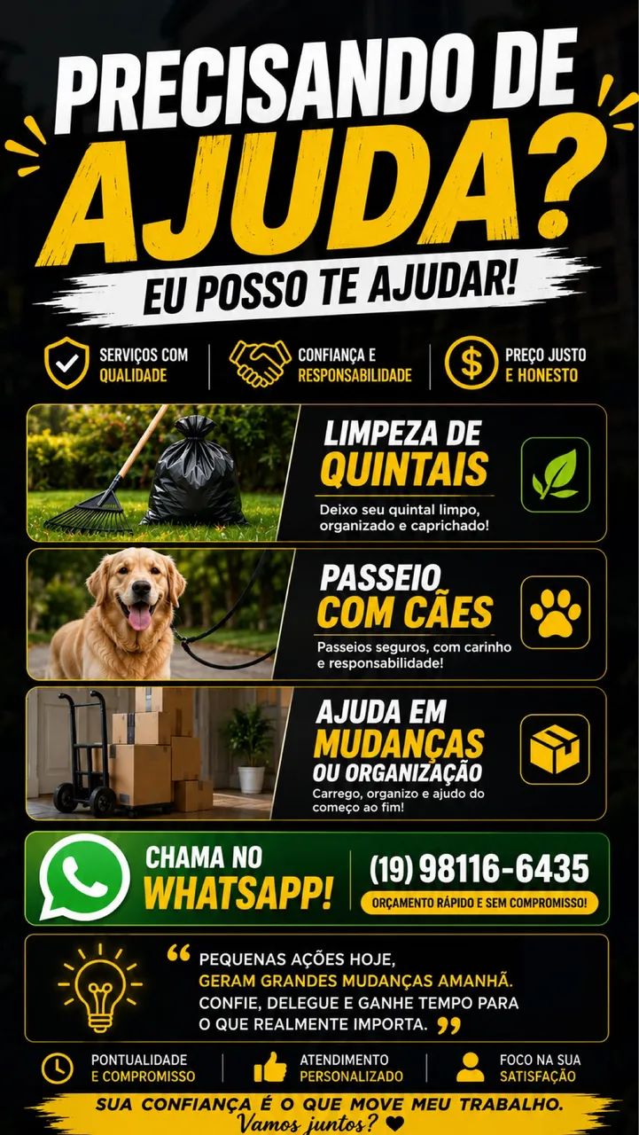 ? PRECISOU DE AJUDA? EU RESOLVO PRA VOCÊ!