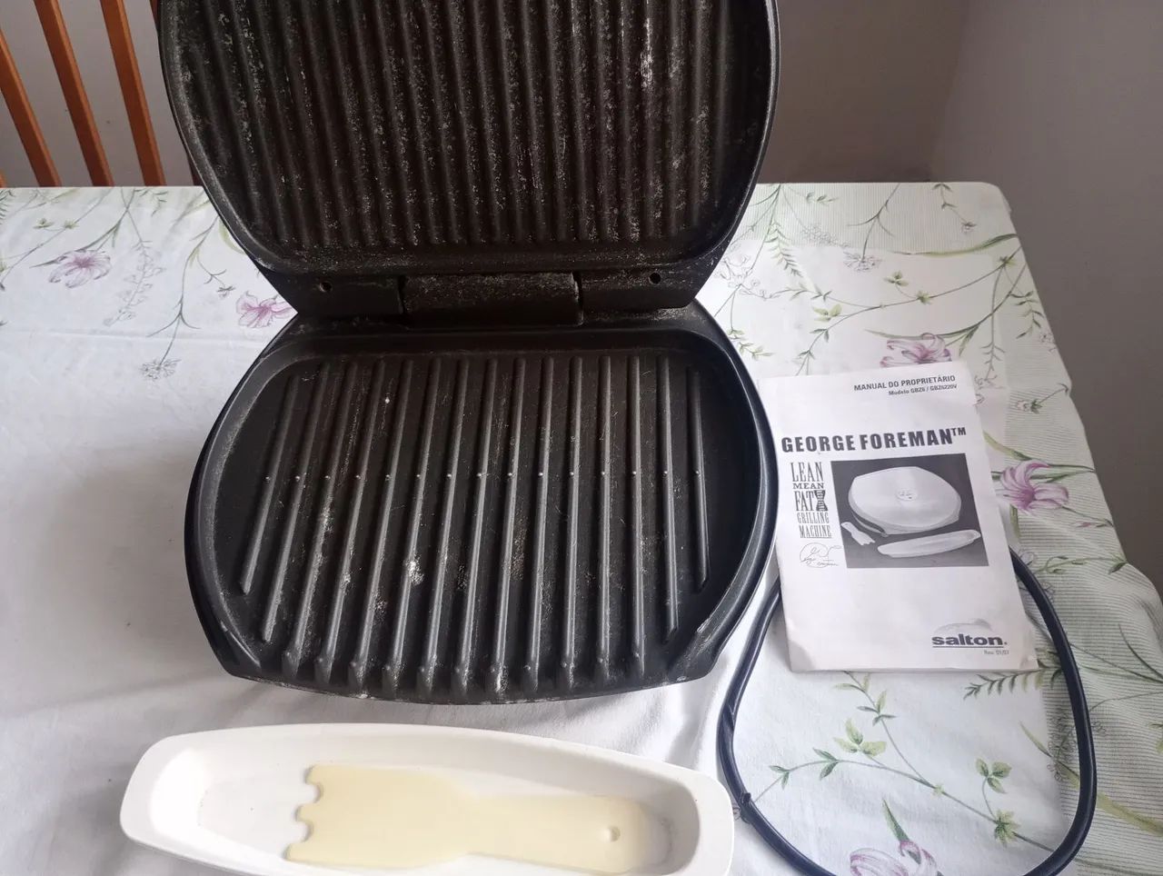 Grill George Foreman com manual funcionando perfeitamente  - Foto 2