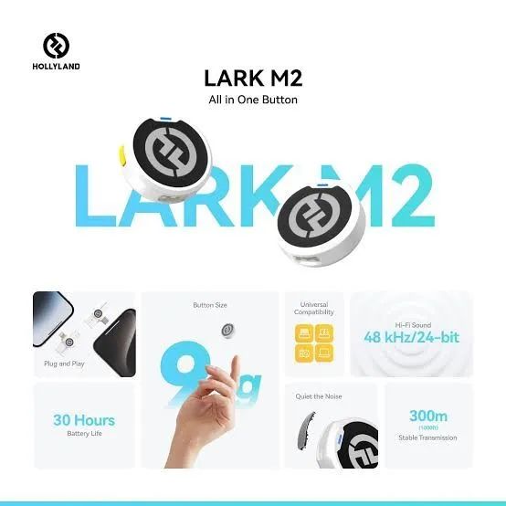 Microfone Hollyland lark M2 Combo branco l Lacrado  - Foto 5