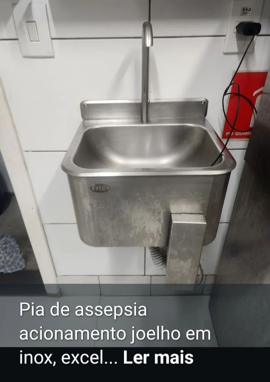 Pia de inox assepsia 
