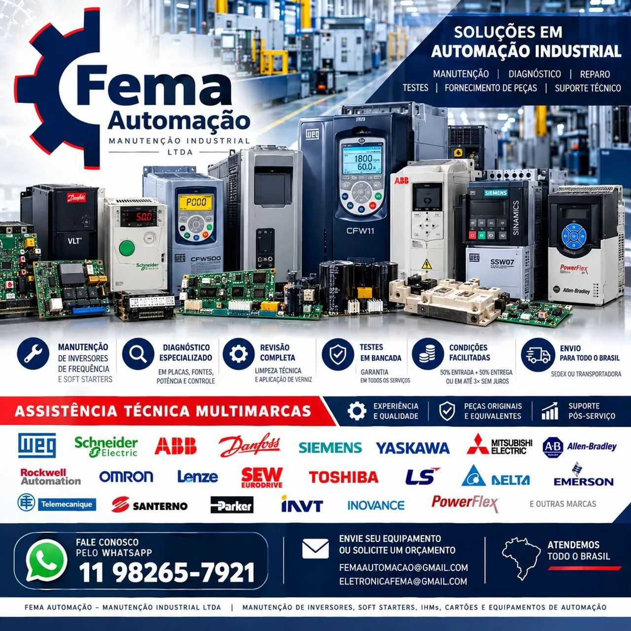 Manutenção inversores de frequência