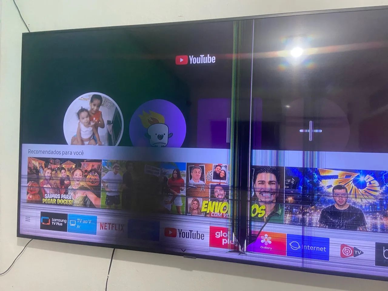 Tv Samsung 65 com tela trincada - Foto 2
