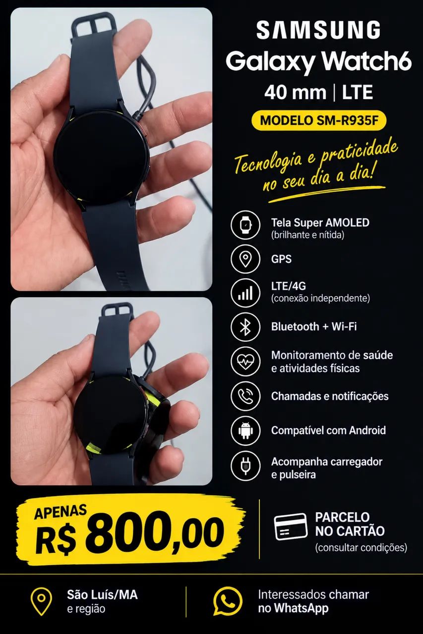 Relógio sansumg smartwatch 6 40mm - Foto 3