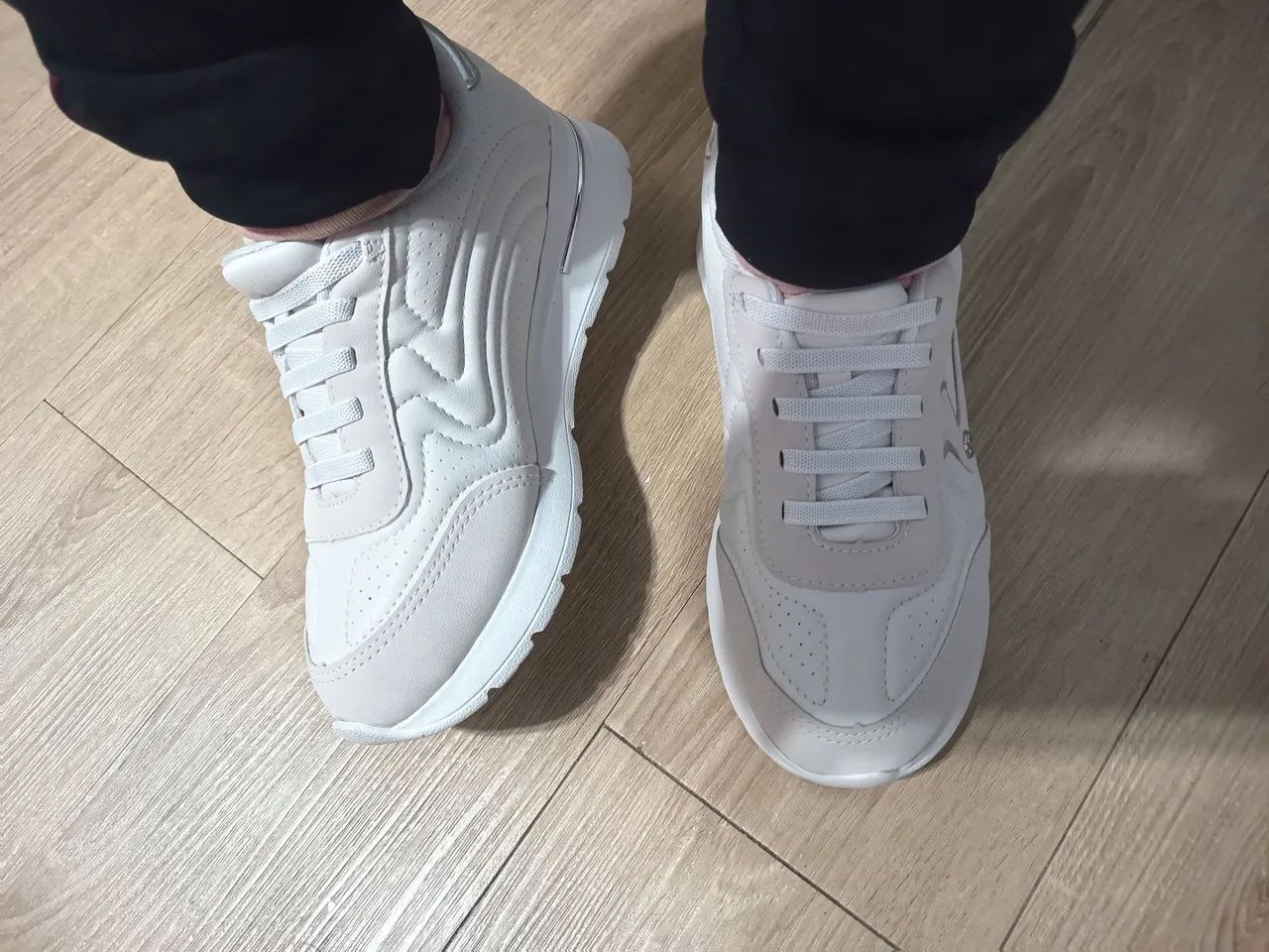 Tênis kolosh 37 ( calça 36) off white novo - Foto 4