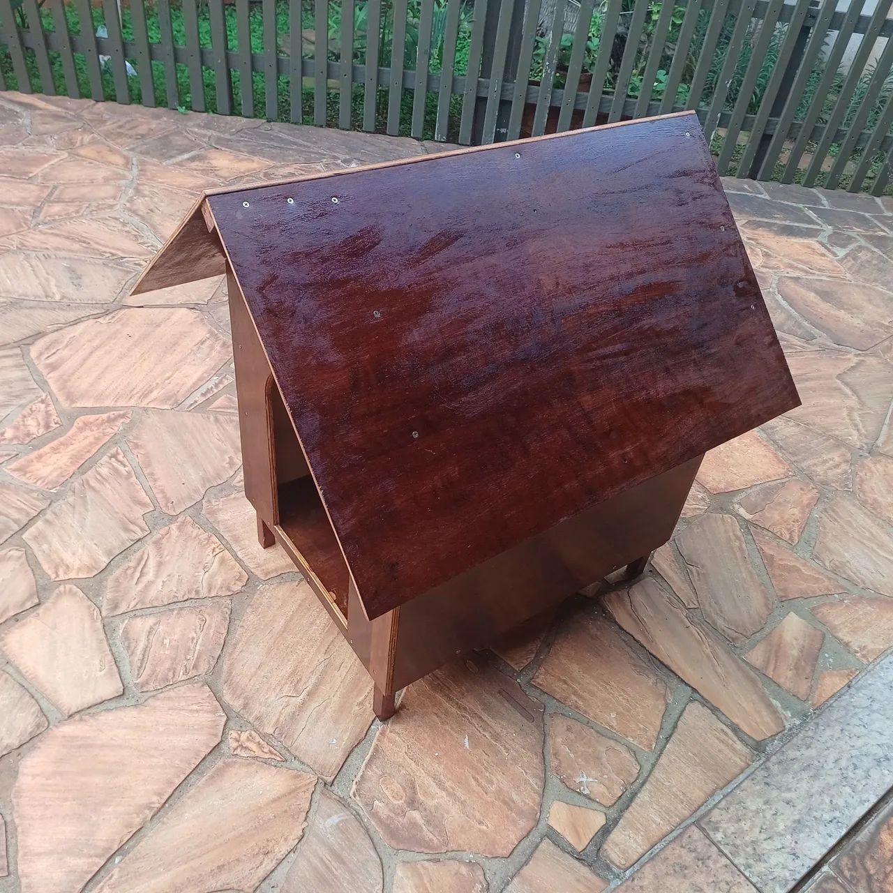 Casa para cães e gatos n3 nova envernizada artesanal  - Foto 3