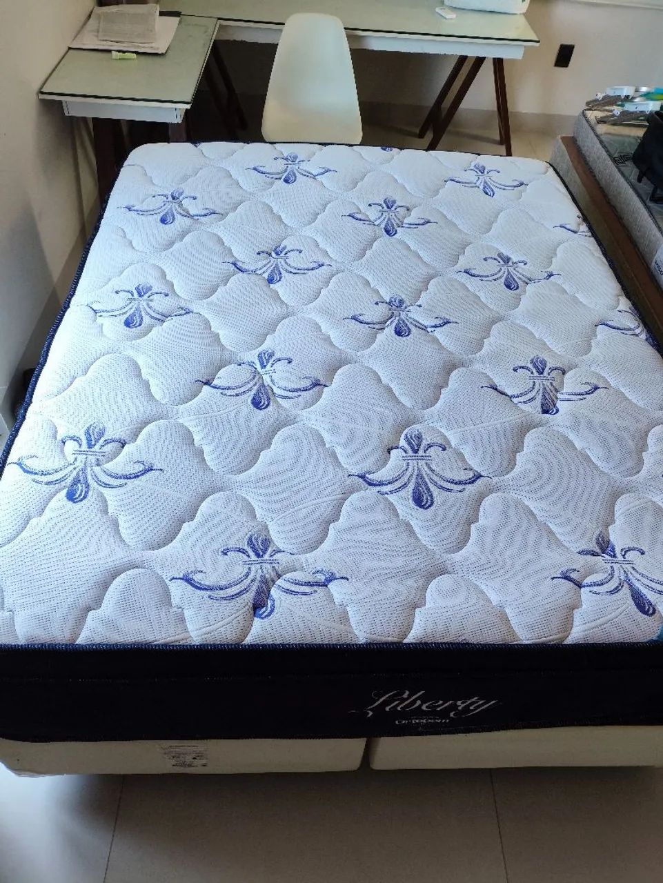 Cama box Queen, base + colchão Ortobom liberty - Foto 3
