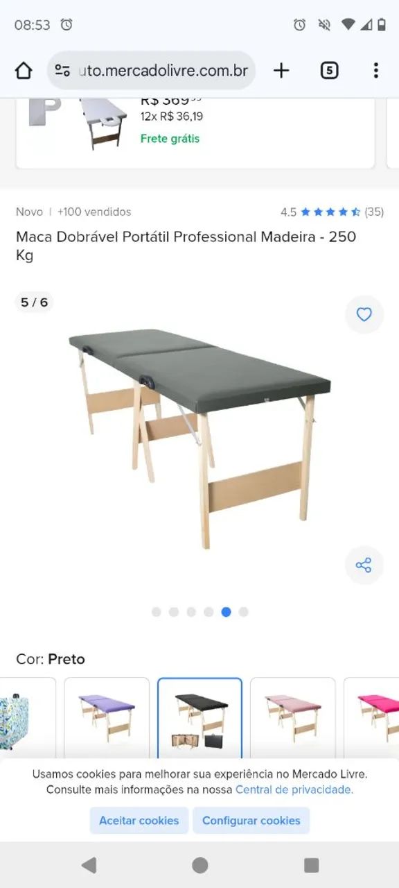 Maca de massagem preta nunca usada 