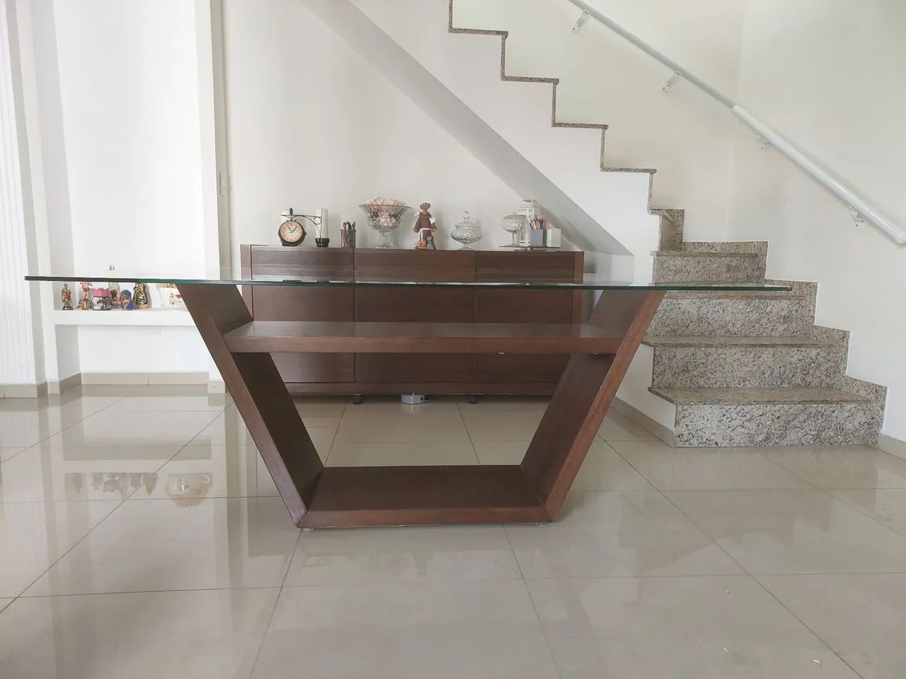 Mesa com tampo de vidro design moderno - Foto 3