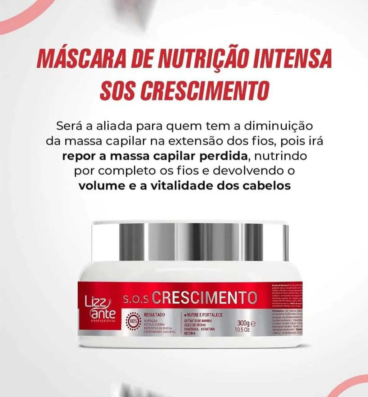 Máscara SOS Crescimento Lizzante Original  - Foto 3