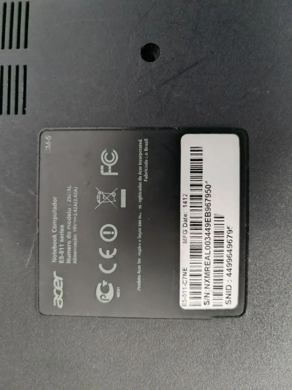 Placa mãe notebook Acer e5-511c7ne Intel z5wal la-b211p funcionando perfeitamente  - Foto 3