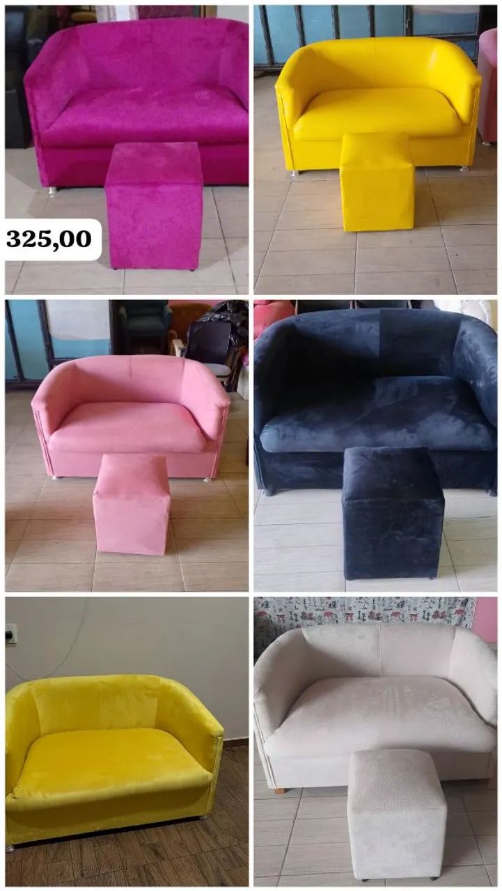 Poltronas Suedes Novas