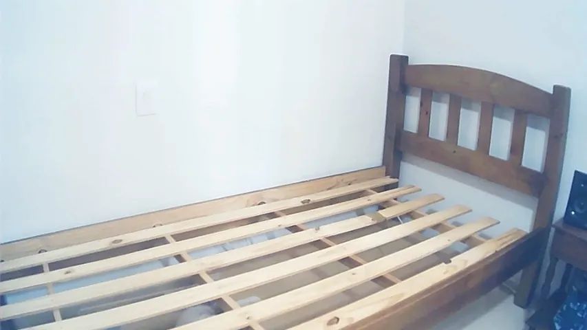 Cama de Solteiro Madeira Maciça cor Imbuia Sem o Colchão - Foto 5