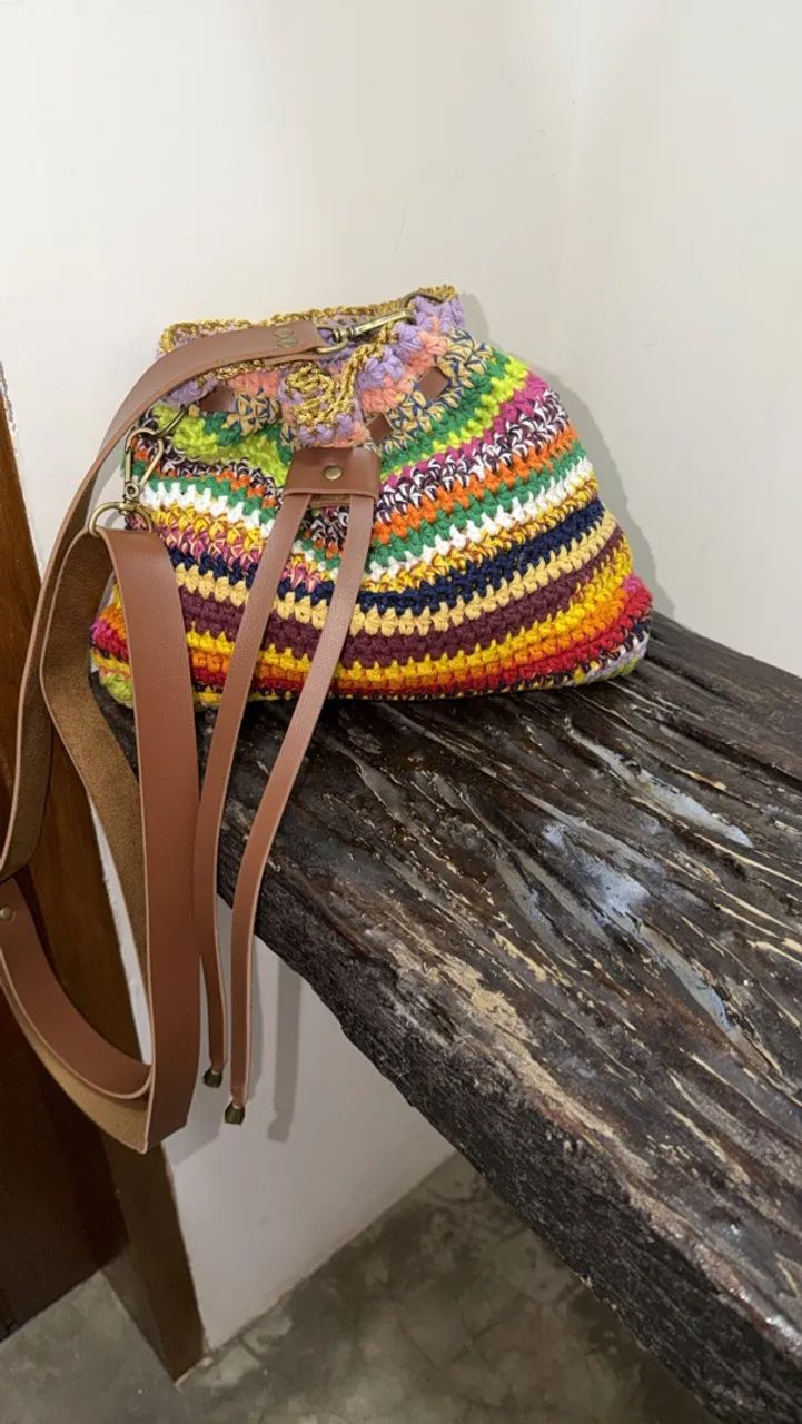 Bolsa Lindíssima de crochê  - Foto 3