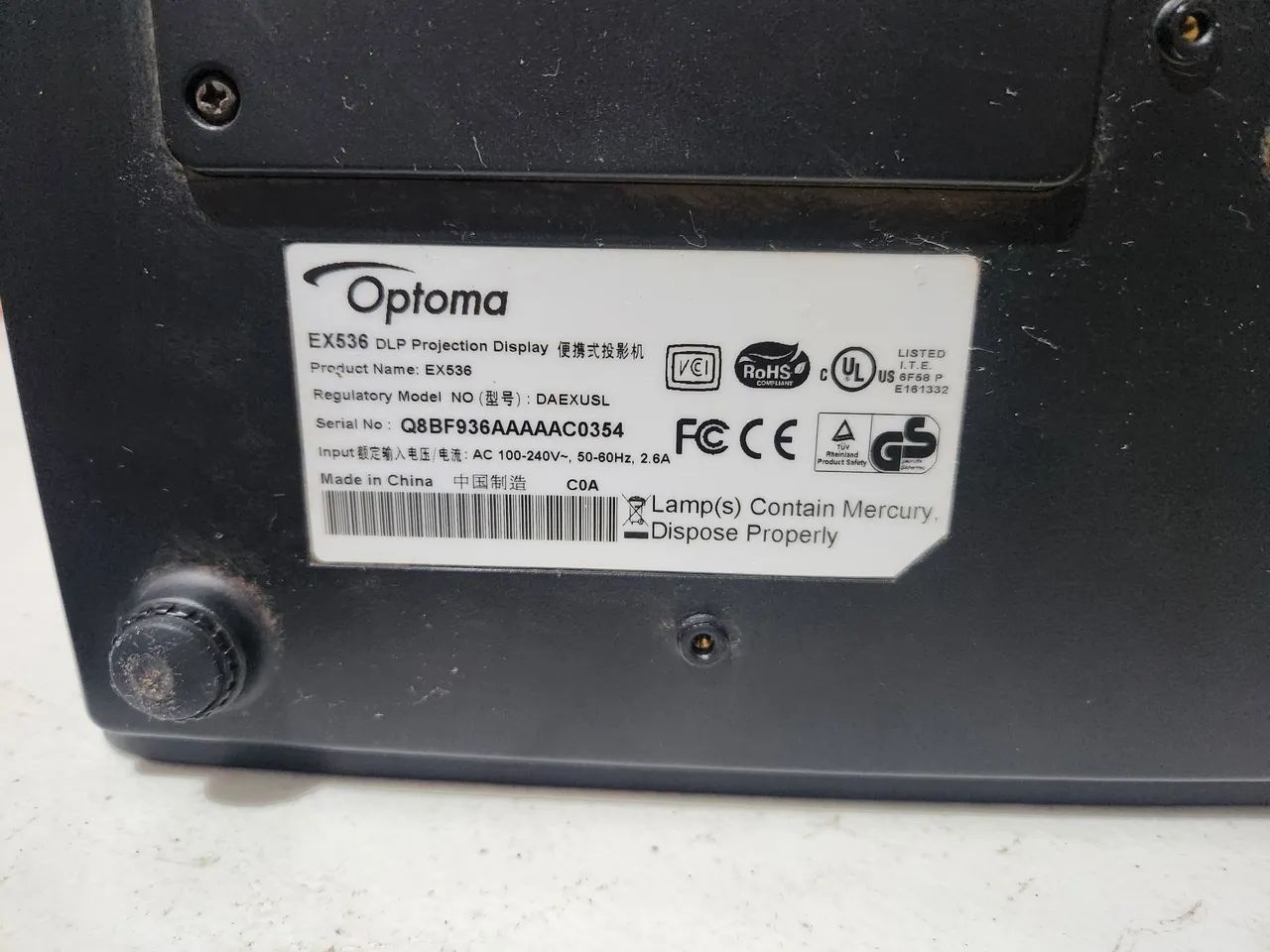 Projetor de vídeo Optoma EX536 usado - Foto 4