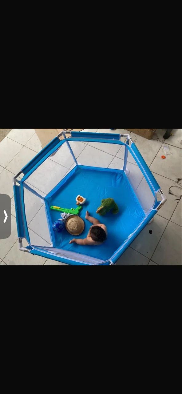 CERCADINHO INFANTIL AZUL E CINZA! - Foto 5