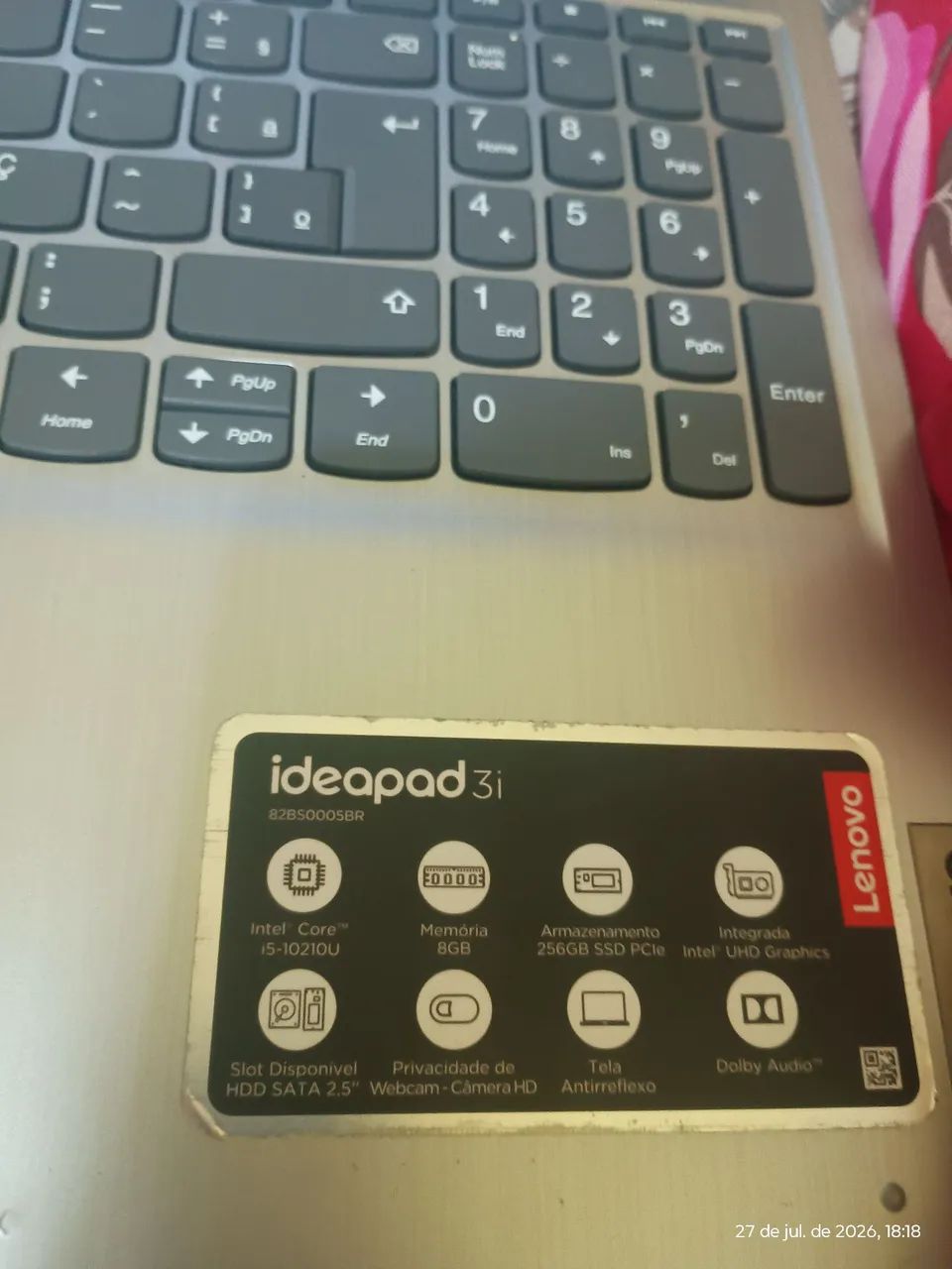 Notebook Lenovo Ideapad 3i