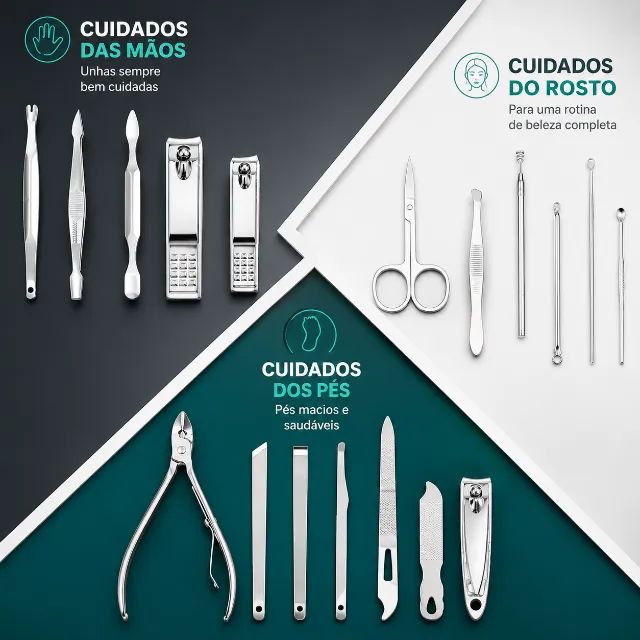 Conjunto Premium de Cortadores de Unha com Estojo Elegante e Completo - Foto 3