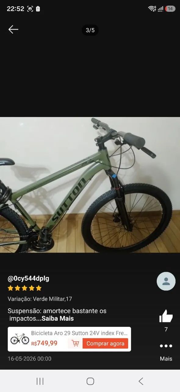 Vendo bicicleta aro 29 nova sem marcas de uso - Foto 2