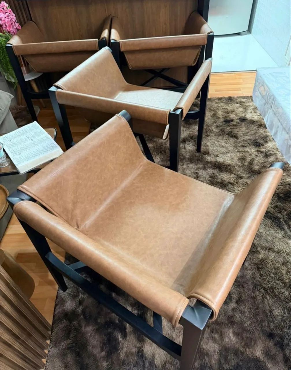 Poltronas em couro marrom - Foto 3