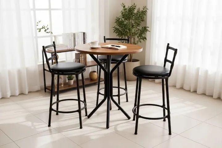 Conjunto mesa bistro com 3 banquetas