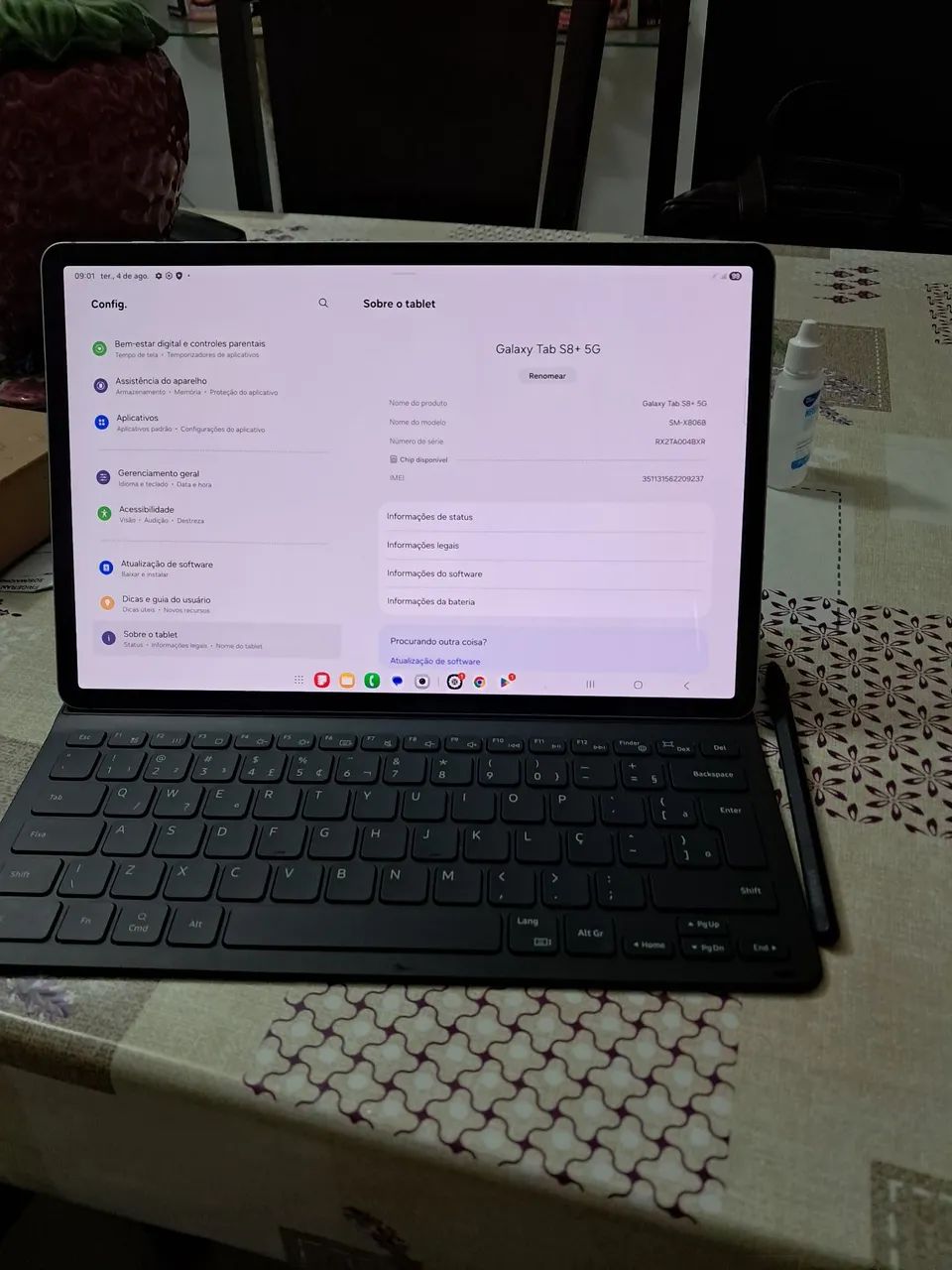 Tablet Sansung Galaxy tab S8 + 5G SM-X806B