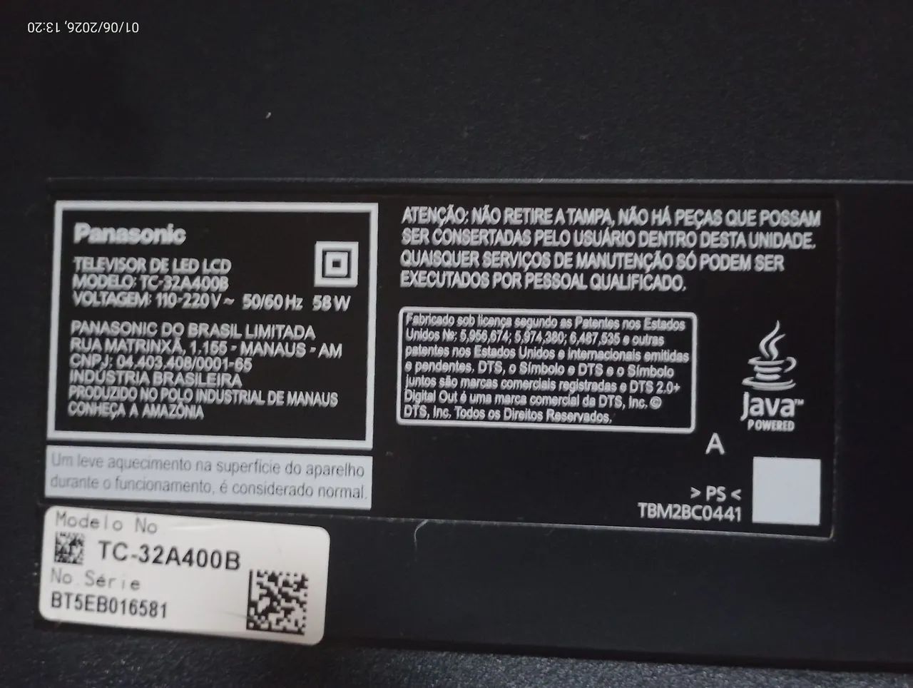 Televisão Panasonic 32' com defeito - Foto 3