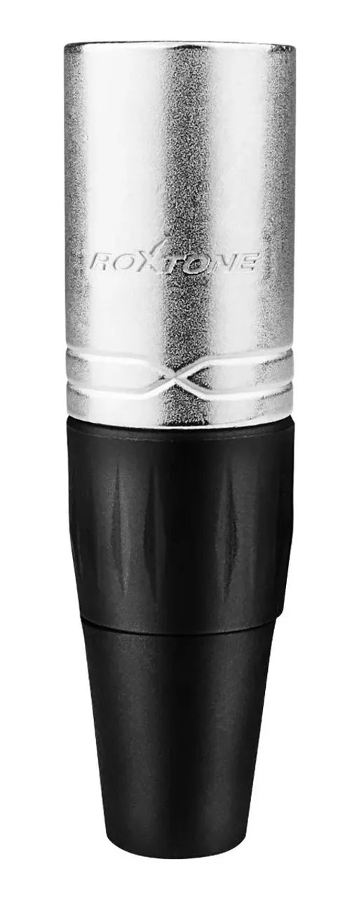 Plug Xlr Macho 3 Pinos Niquelado Resistente Rx3mp-nt Roxtone - Foto 4