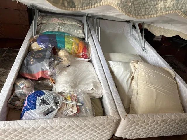 Cama de casal box baú bipartida - Foto 2
