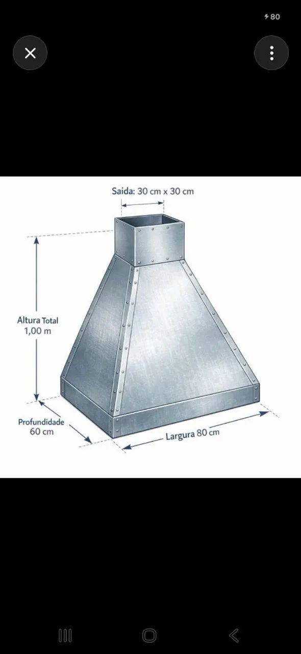 Coifa e churrasqueira em. Inox e galvanizado  - Foto 4