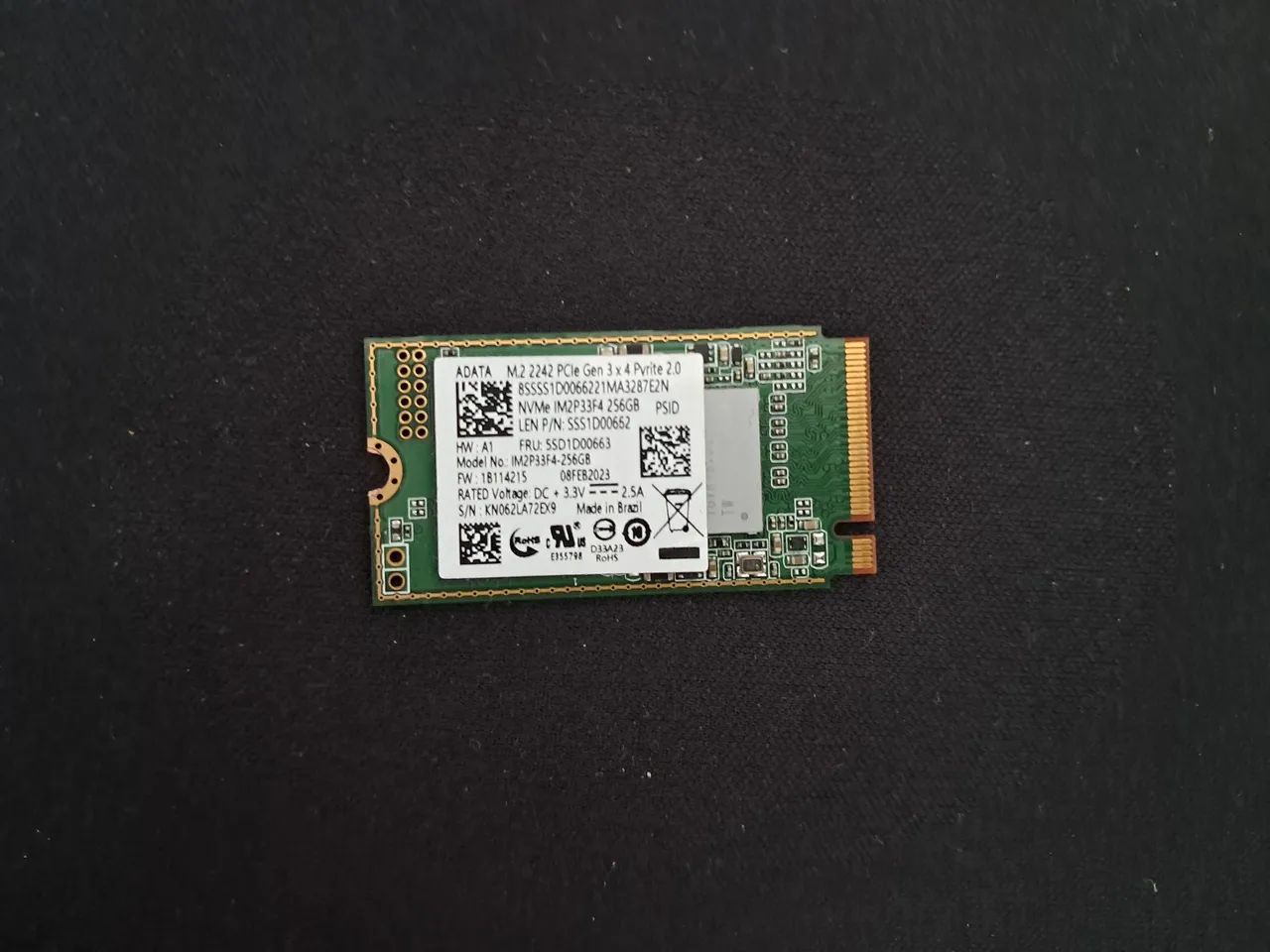 SSD 256GB NVMe 2242 M.2 ADATA