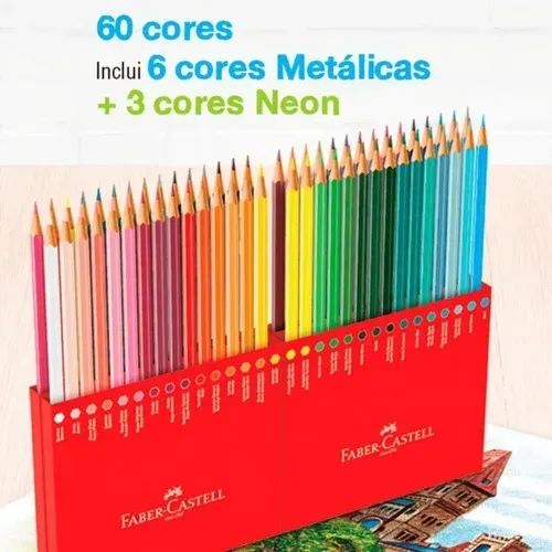 Lápis De Cor 60 Cores Faber Castell - Foto 3