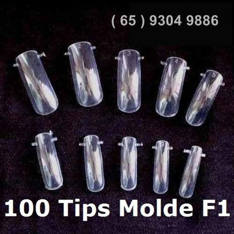 100 Molde Acrilico F1-Unhas Porcelana Cuia - Foto 2