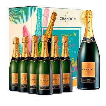 Kit Chandon Reserve Brut, Compre 6 750ml e ganhe uma 1,5L