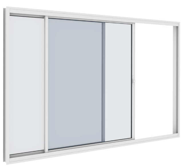 Vitro correr Aluminio Branco com vidro